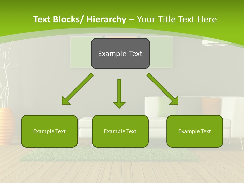 Colorful Modern Living Room PowerPoint Template