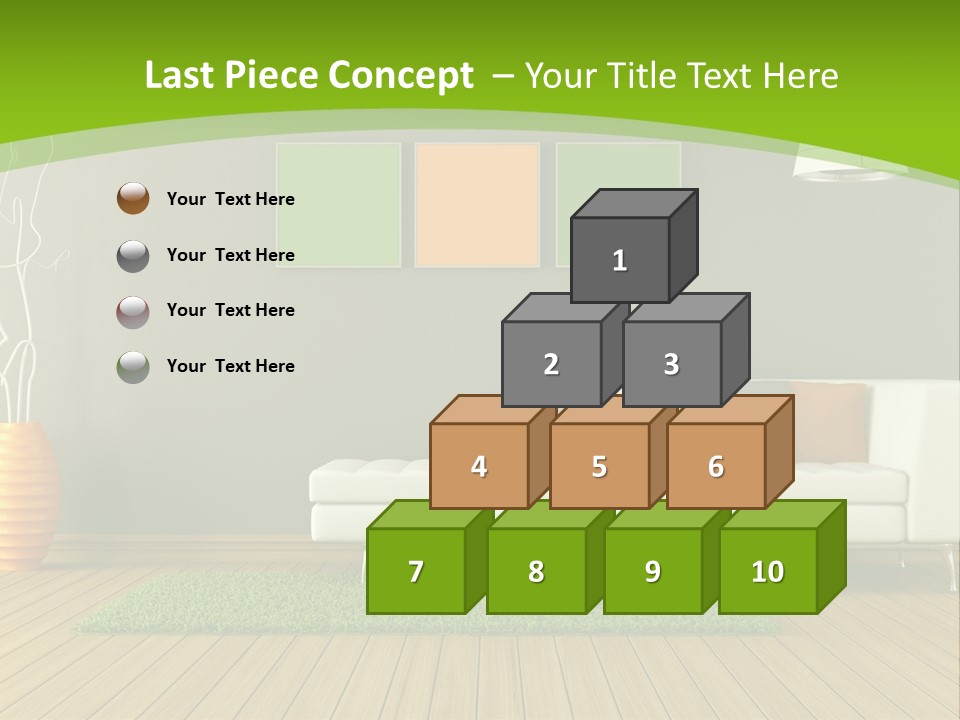 Colorful Modern Living Room PowerPoint Template