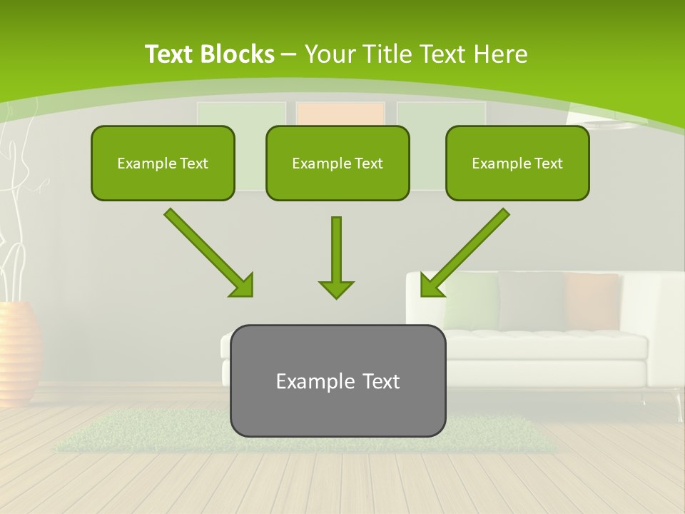 Colorful Modern Living Room PowerPoint Template