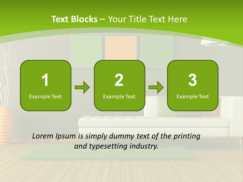 Colorful Modern Living Room PowerPoint Template