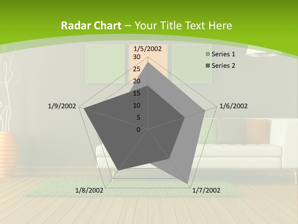 Colorful Modern Living Room PowerPoint Template