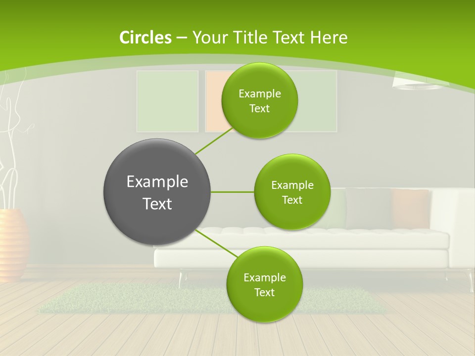 Colorful Modern Living Room PowerPoint Template