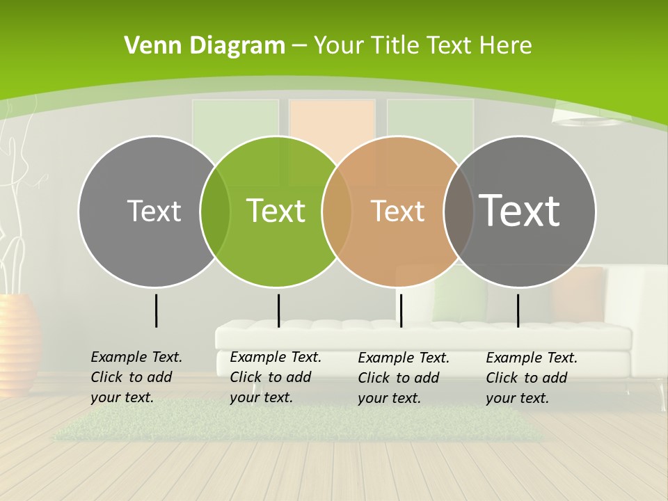 Colorful Modern Living Room PowerPoint Template