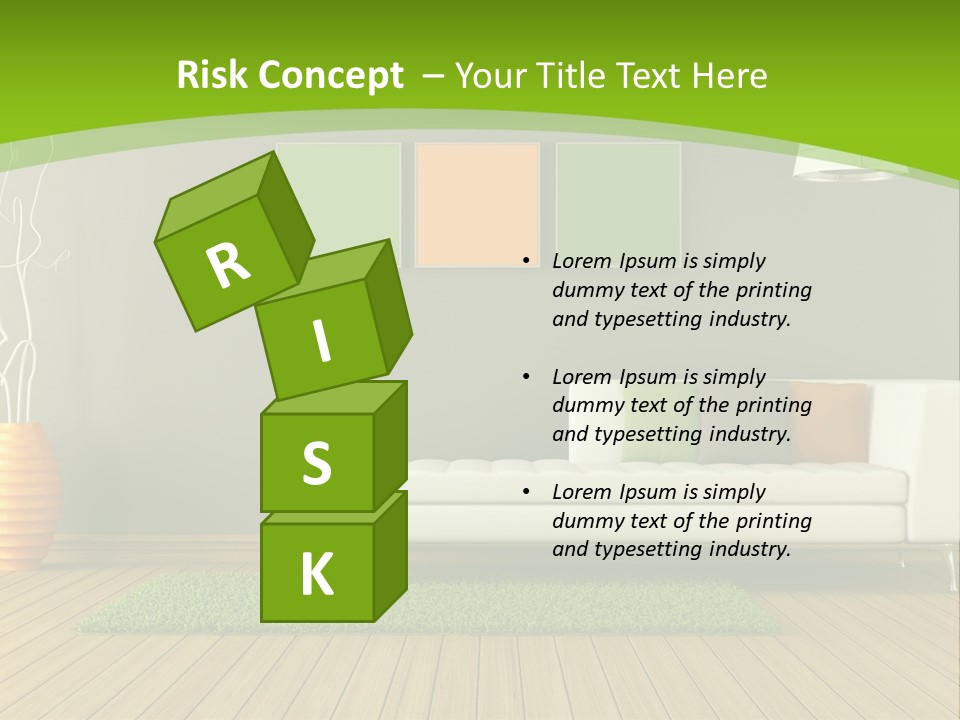 Colorful Modern Living Room PowerPoint Template