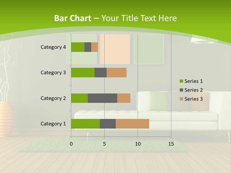 Colorful Modern Living Room PowerPoint Template