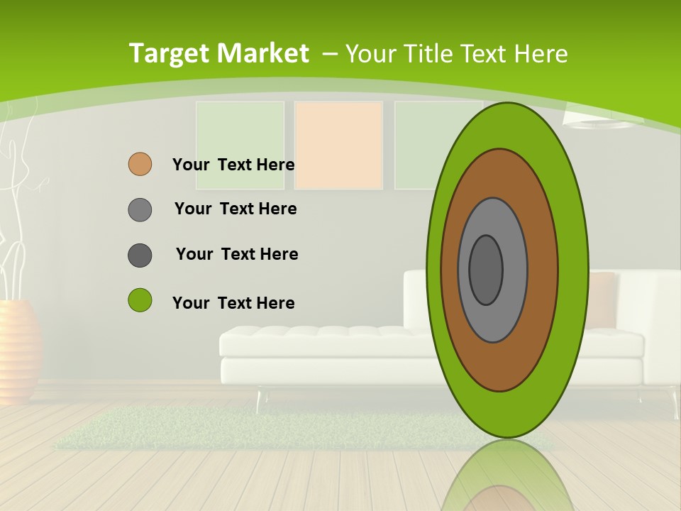 Colorful Modern Living Room PowerPoint Template