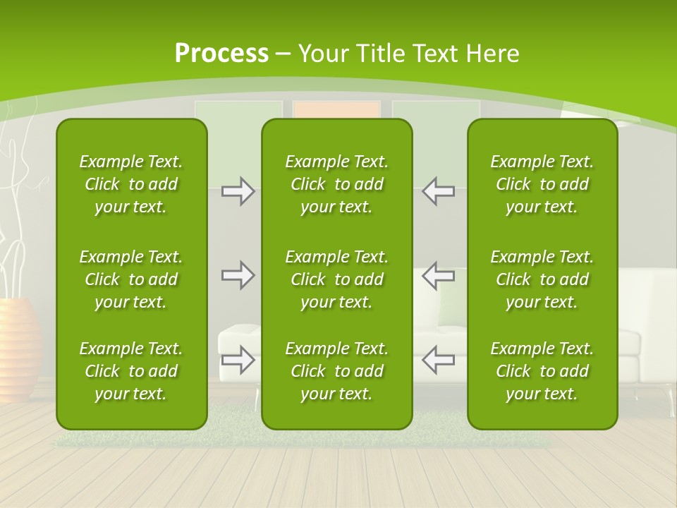 Colorful Modern Living Room PowerPoint Template