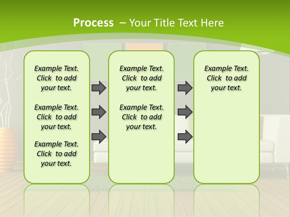 Colorful Modern Living Room PowerPoint Template