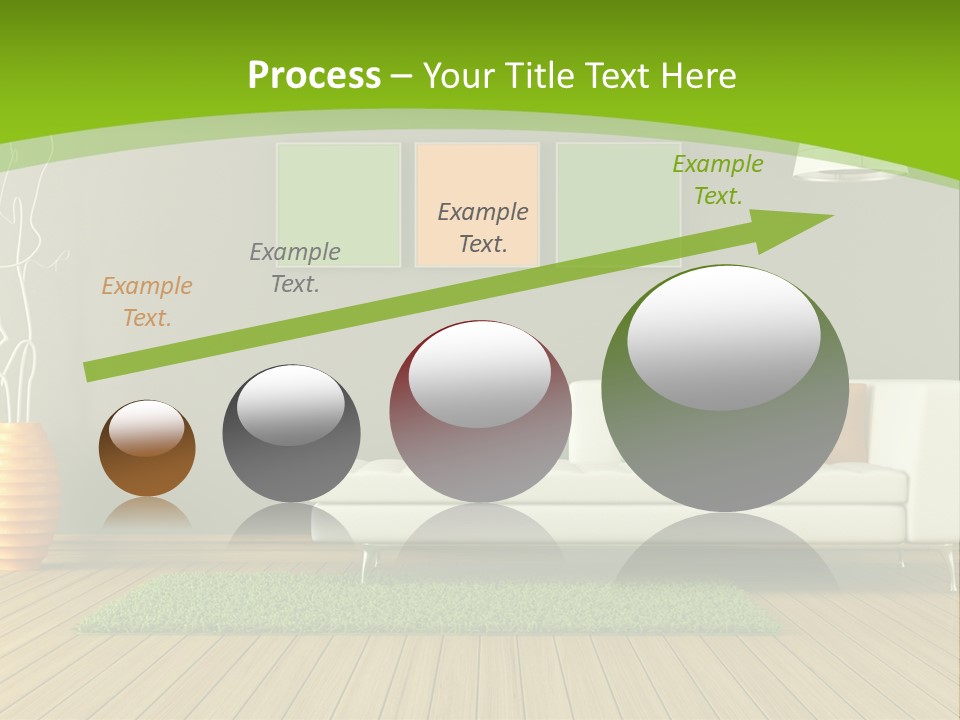 Colorful Modern Living Room PowerPoint Template