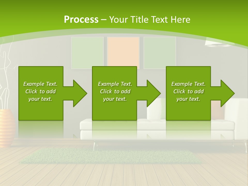 Colorful Modern Living Room PowerPoint Template