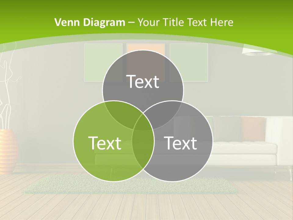 Colorful Modern Living Room PowerPoint Template