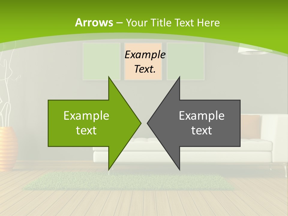 Colorful Modern Living Room PowerPoint Template