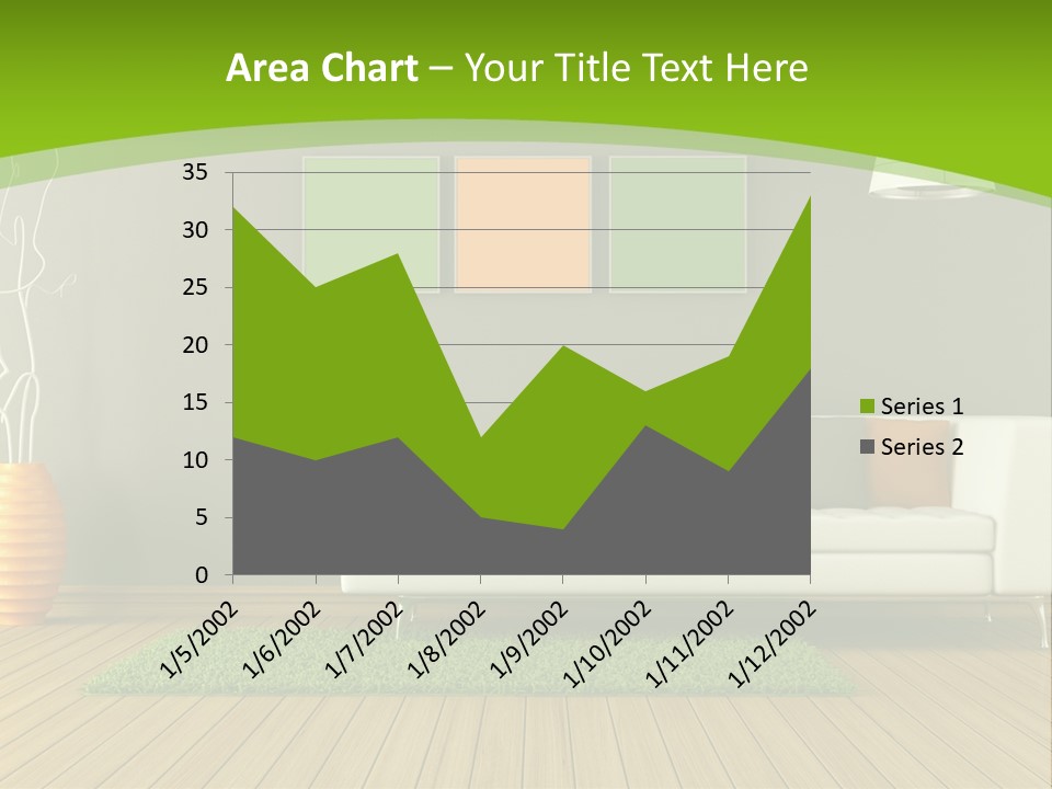 Colorful Modern Living Room PowerPoint Template