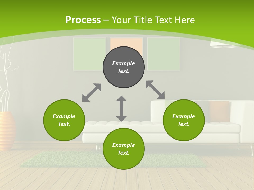 Colorful Modern Living Room PowerPoint Template