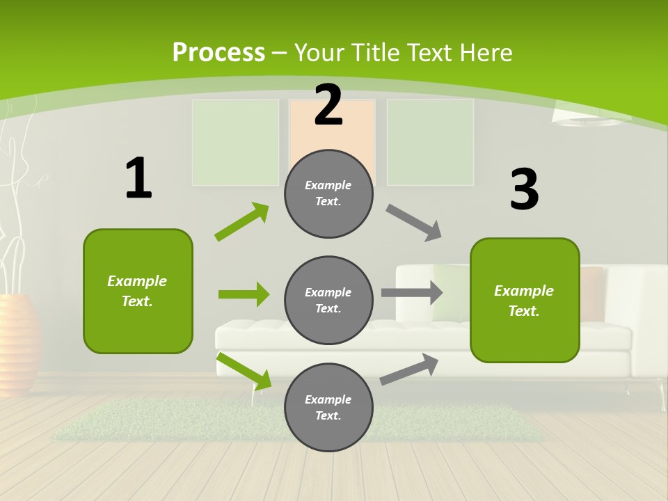 Colorful Modern Living Room PowerPoint Template