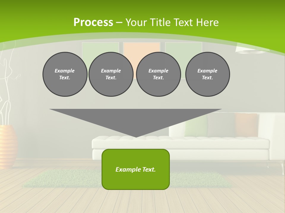 Colorful Modern Living Room PowerPoint Template
