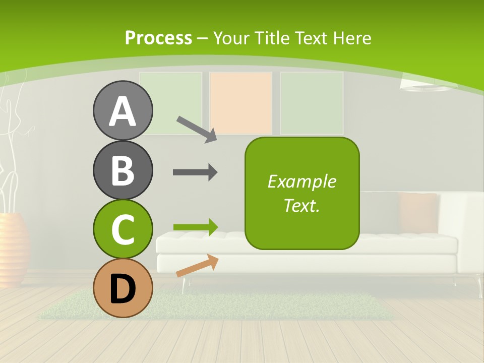 Colorful Modern Living Room PowerPoint Template
