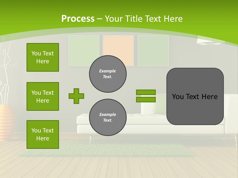Colorful Modern Living Room PowerPoint Template