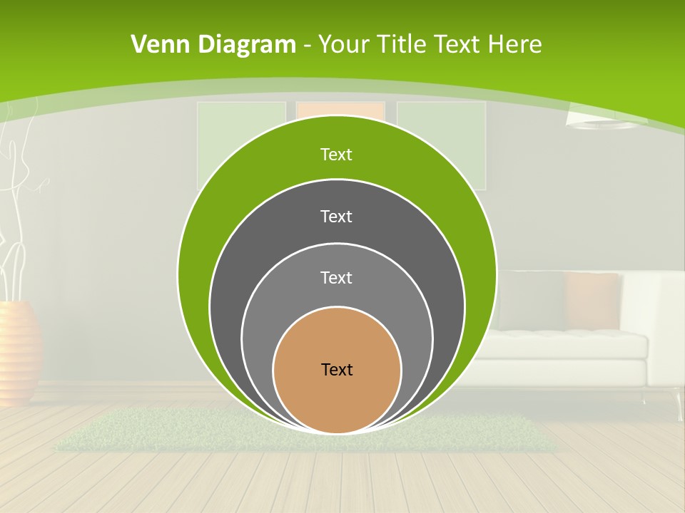Colorful Modern Living Room PowerPoint Template