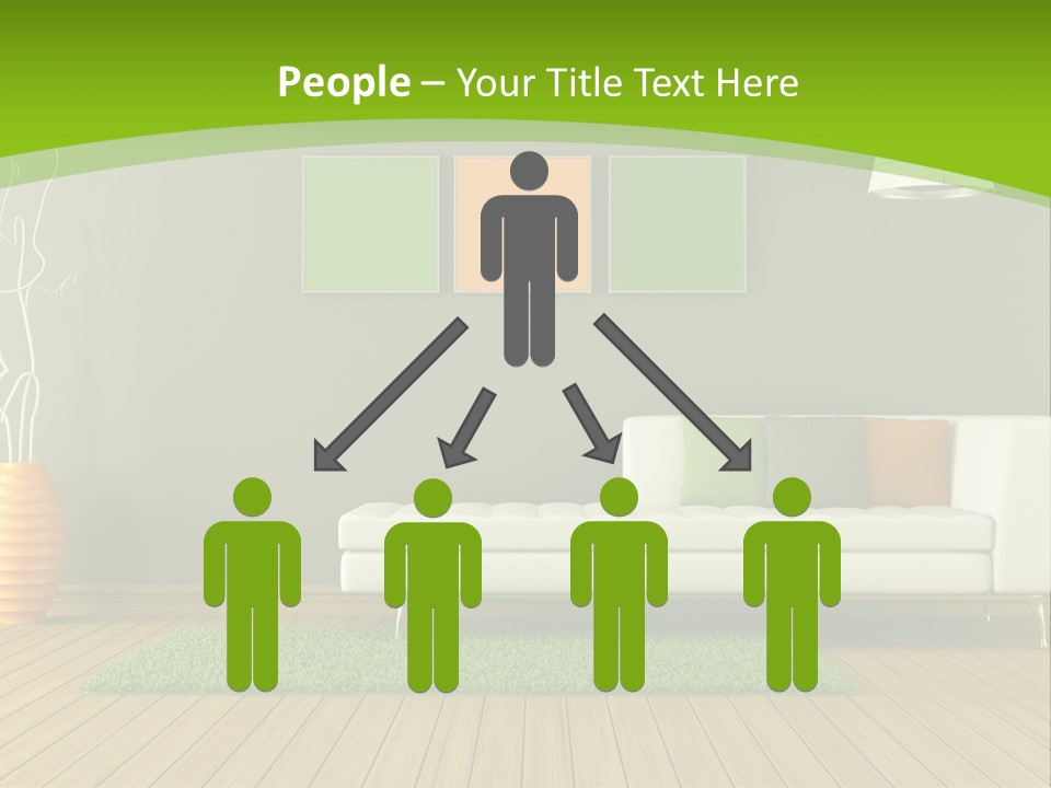 Colorful Modern Living Room PowerPoint Template