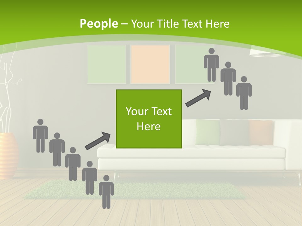 Colorful Modern Living Room PowerPoint Template