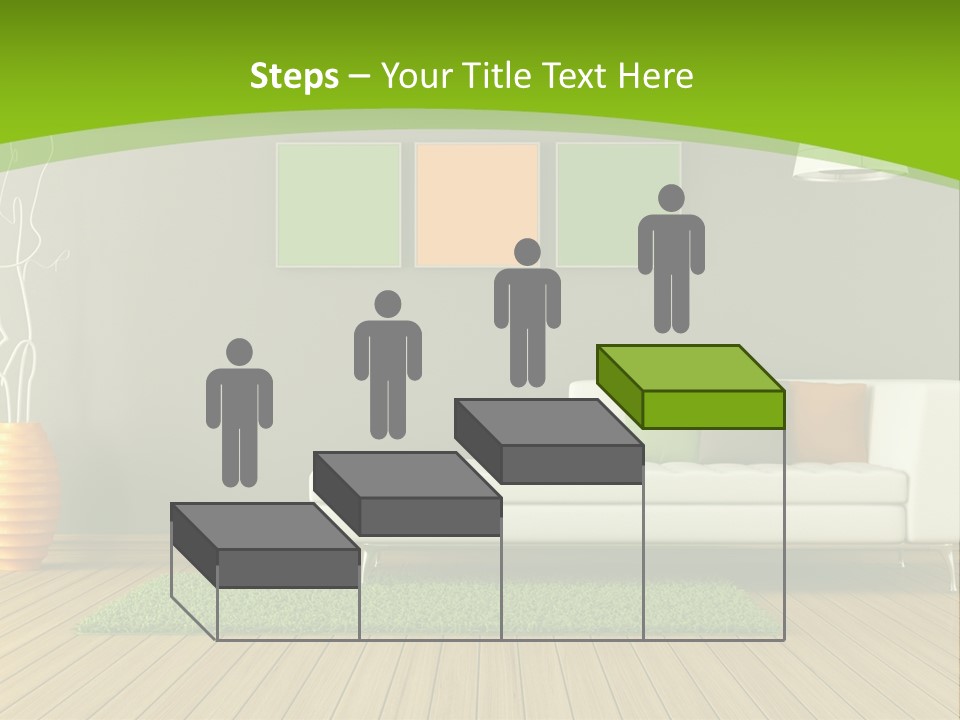 Colorful Modern Living Room PowerPoint Template