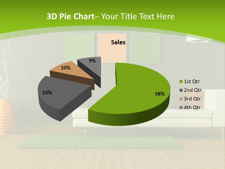 Colorful Modern Living Room PowerPoint Template