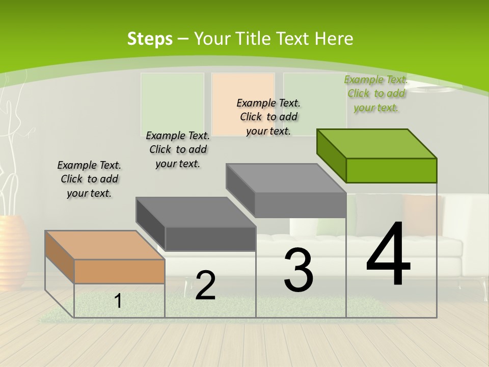 Colorful Modern Living Room PowerPoint Template