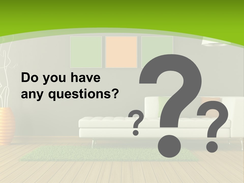 Colorful Modern Living Room PowerPoint Template