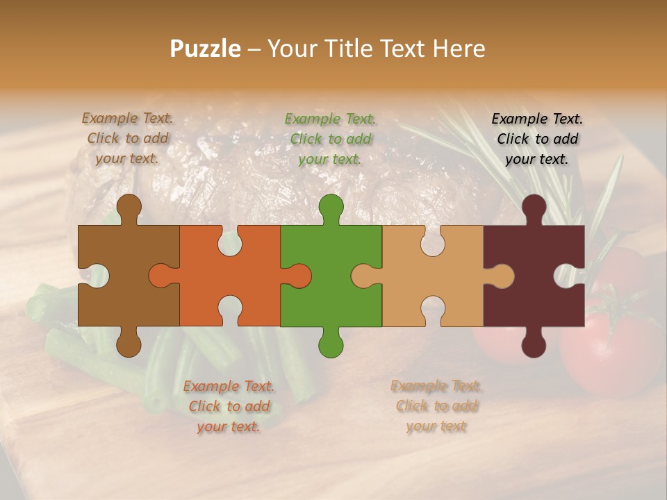 Delicious Sirloin Steak Dinner PowerPoint Template