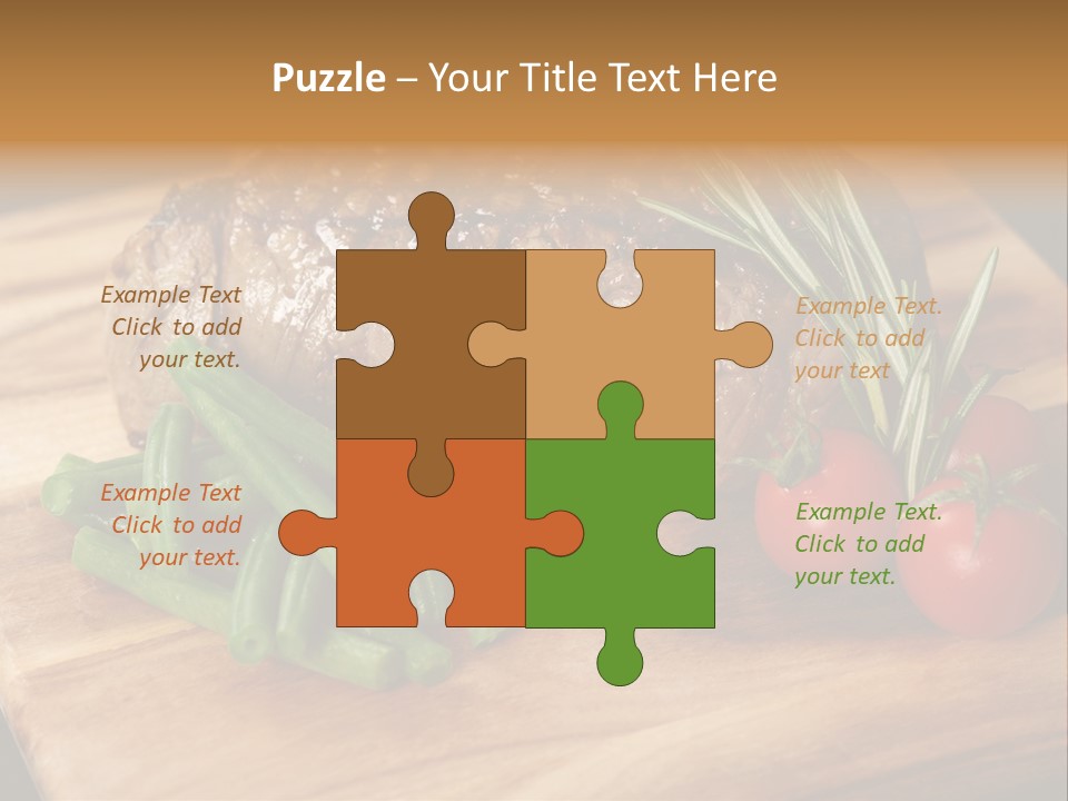 Delicious Sirloin Steak Dinner PowerPoint Template