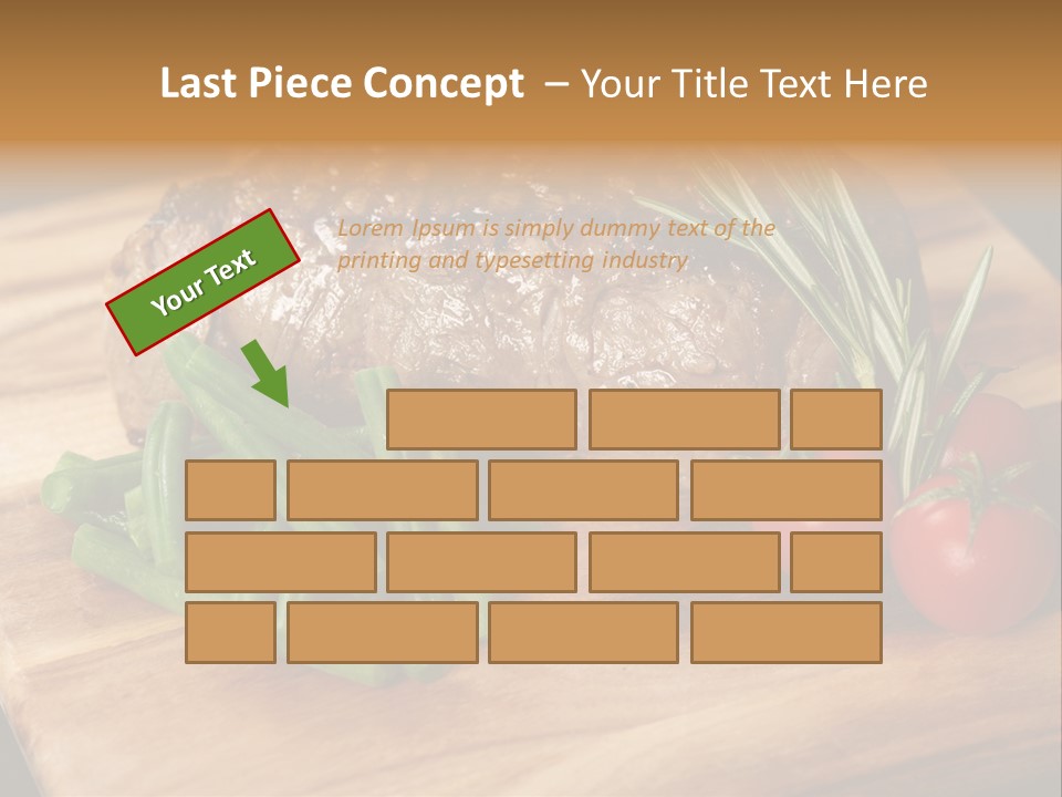 Delicious Sirloin Steak Dinner PowerPoint Template