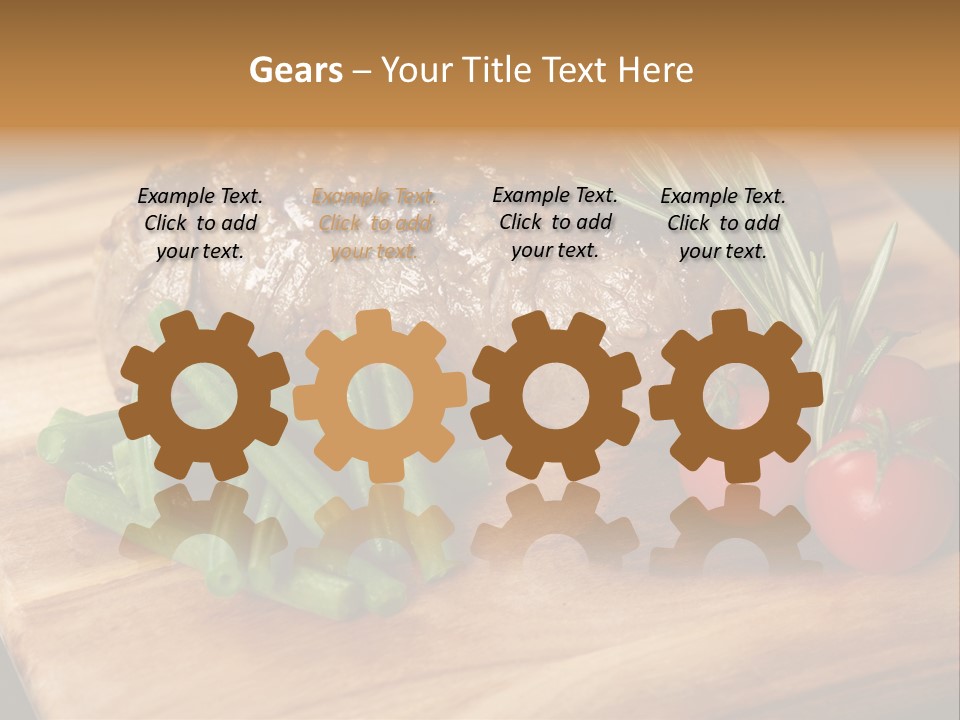 Delicious Sirloin Steak Dinner PowerPoint Template