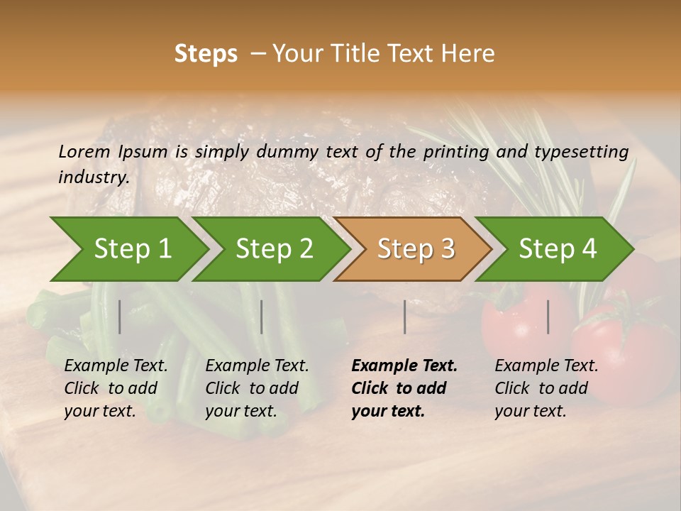 Delicious Sirloin Steak Dinner PowerPoint Template