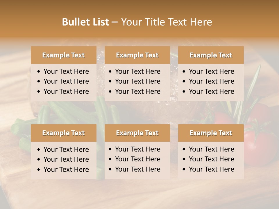 Delicious Sirloin Steak Dinner PowerPoint Template