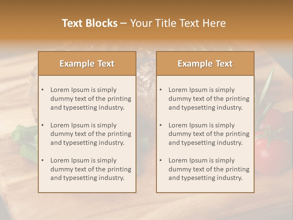 Delicious Sirloin Steak Dinner PowerPoint Template