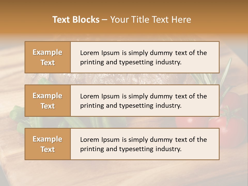 Delicious Sirloin Steak Dinner PowerPoint Template