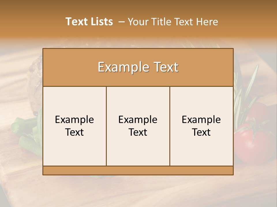 Delicious Sirloin Steak Dinner PowerPoint Template