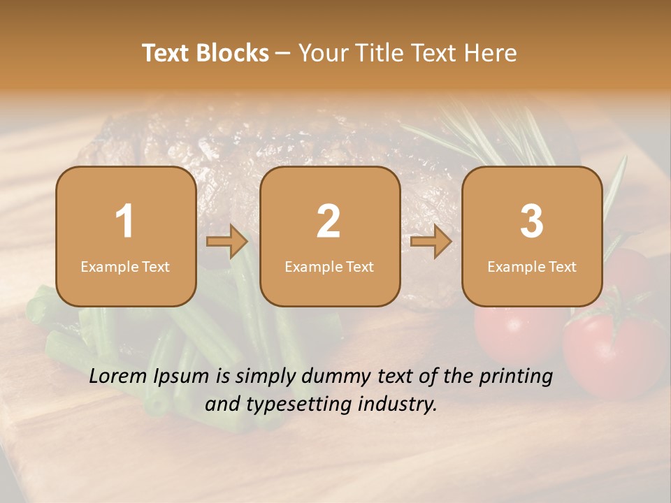 Delicious Sirloin Steak Dinner PowerPoint Template