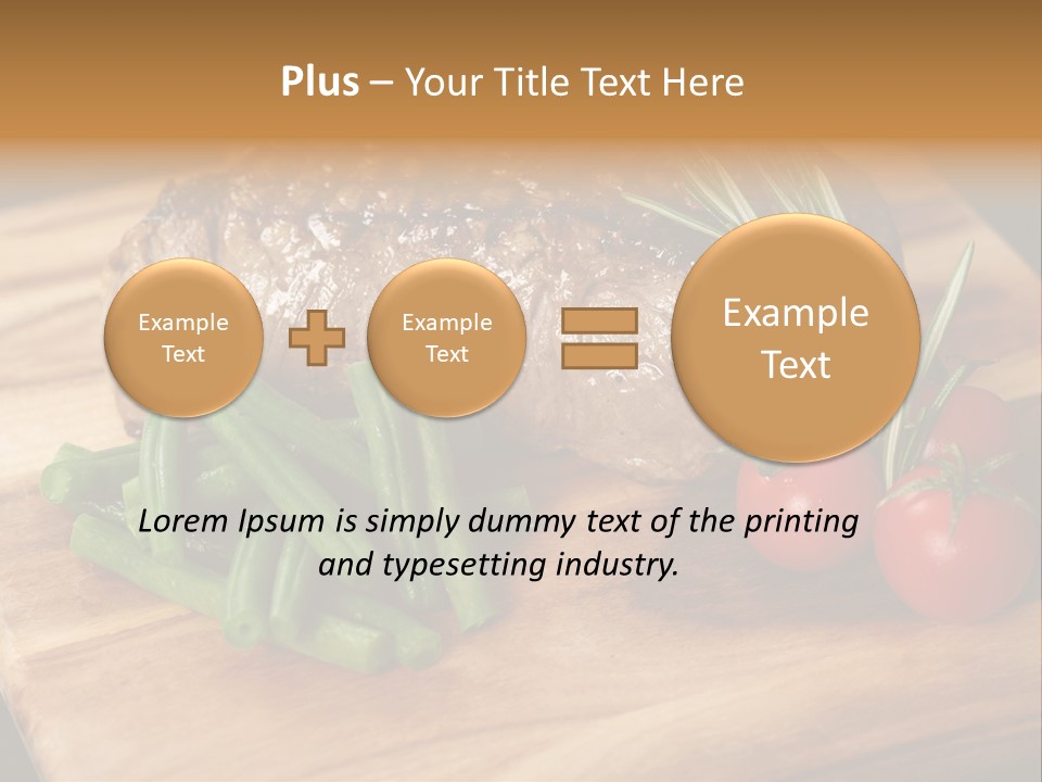 Delicious Sirloin Steak Dinner PowerPoint Template
