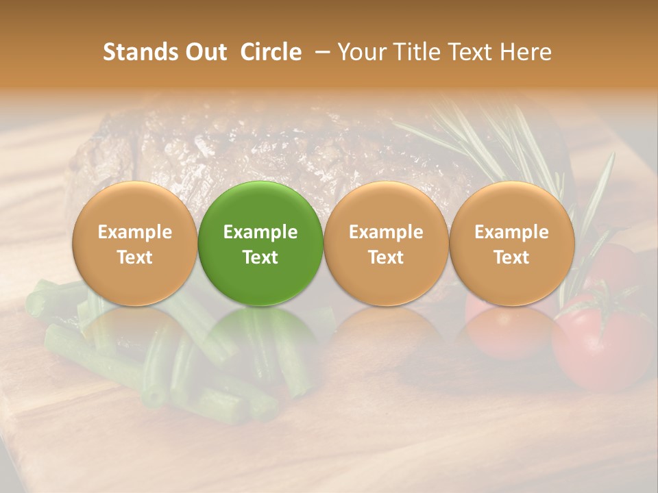 Delicious Sirloin Steak Dinner PowerPoint Template