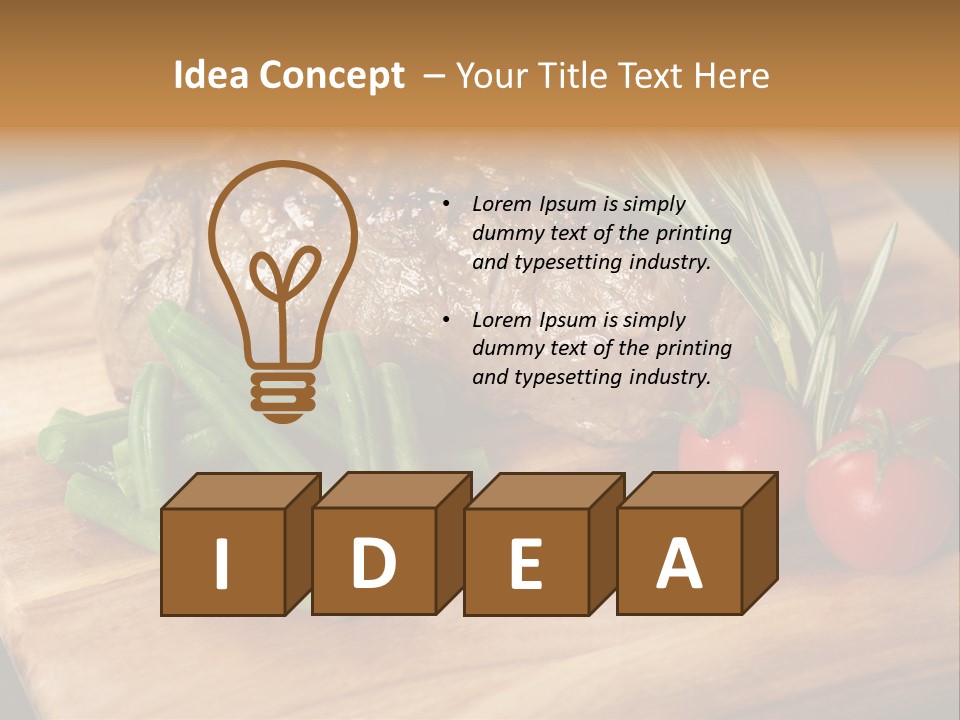 Delicious Sirloin Steak Dinner PowerPoint Template