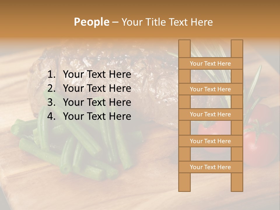 Delicious Sirloin Steak Dinner PowerPoint Template