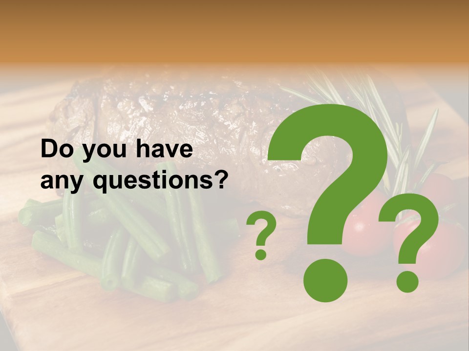 Delicious Sirloin Steak Dinner PowerPoint Template