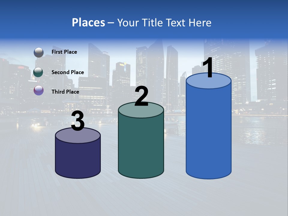 Singapore City In Sunset Time PowerPoint Template