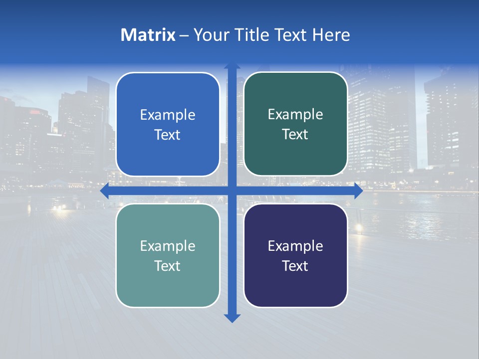 Singapore City In Sunset Time PowerPoint Template