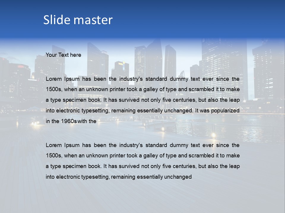 Singapore City In Sunset Time PowerPoint Template