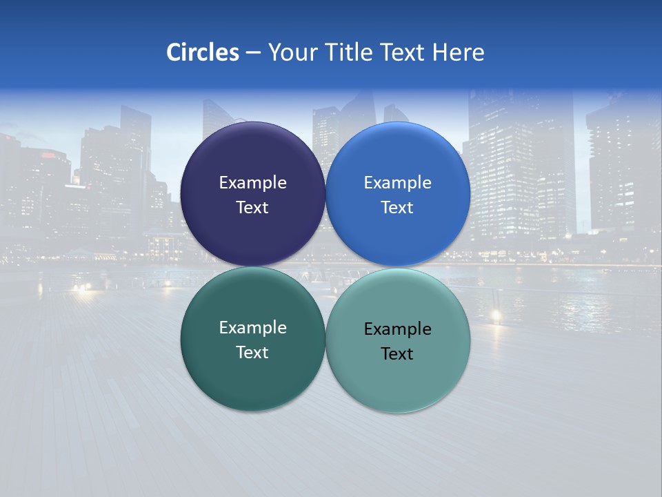 Singapore City In Sunset Time PowerPoint Template