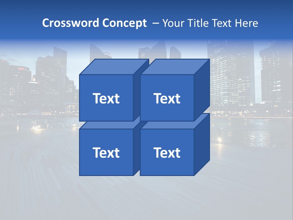 Singapore City In Sunset Time PowerPoint Template