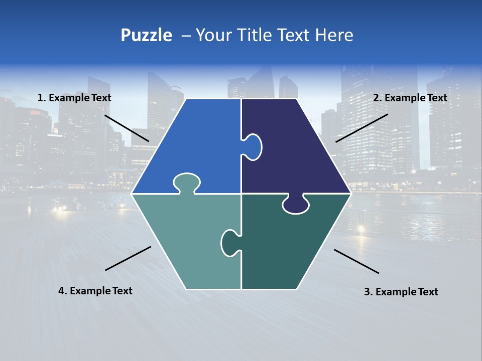 Singapore City In Sunset Time PowerPoint Template